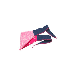 Pink Floral Tie-On Dog Bandana